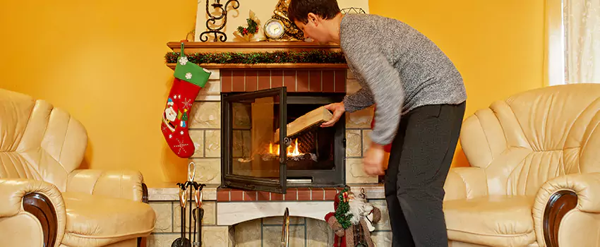 Rusted Metal Fireplace Restoration in Nogales, Arizona